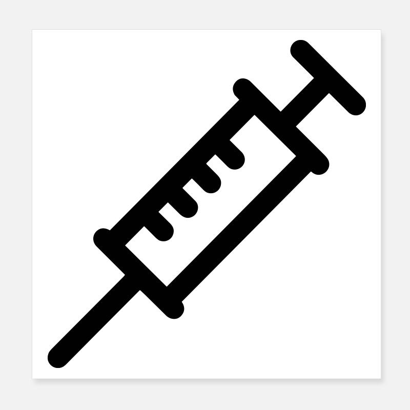 Spritze Poster 20x20 cm