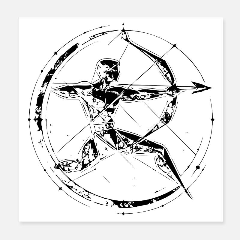 Signe du Sagittaire – But & Liberté Poster 20 x 20 cm