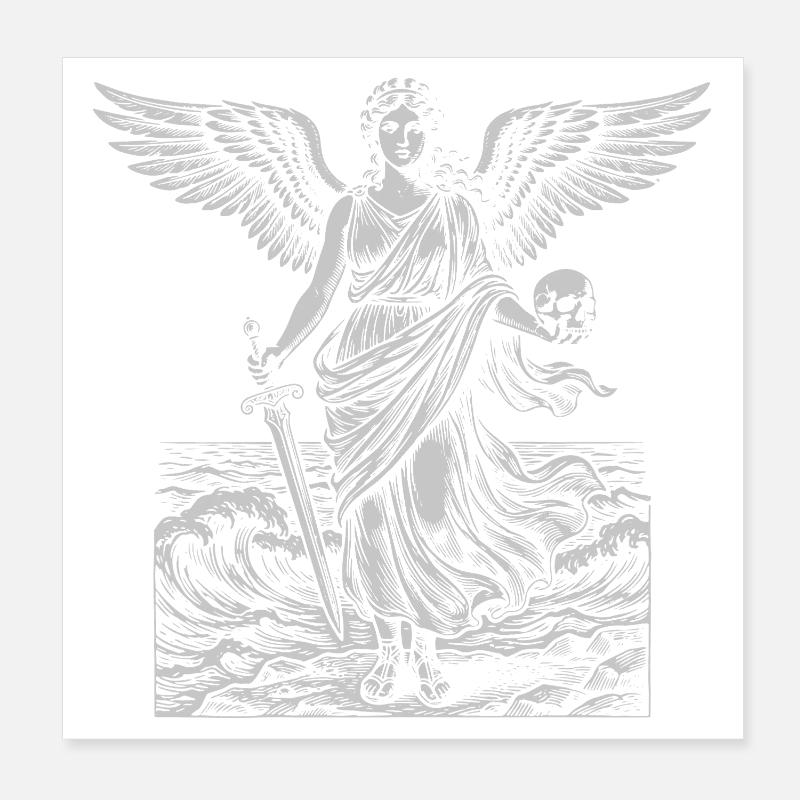 Engelwächter des Meeres Poster 20x20 cm