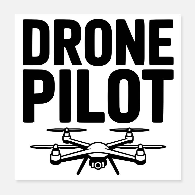 pilote de drone Poster 20 x 20 cm