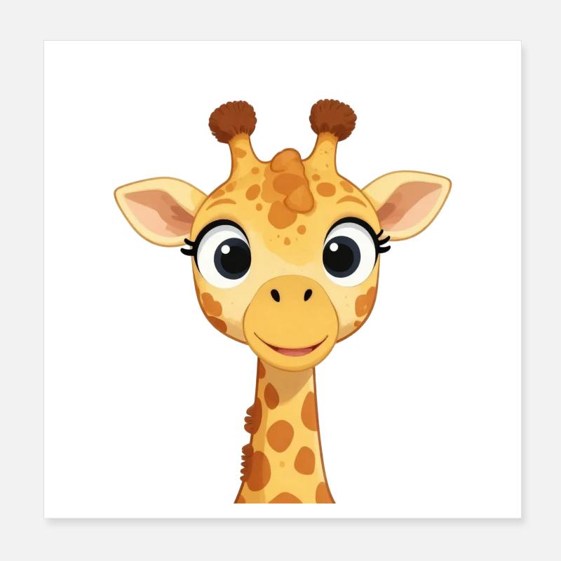 Drôle de cadeau de girafe Poster 20 x 20 cm