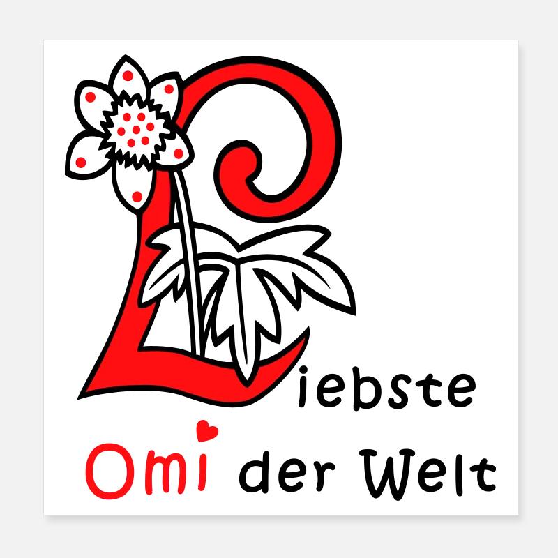liebste Omi der Welt Poster 20x20 cm