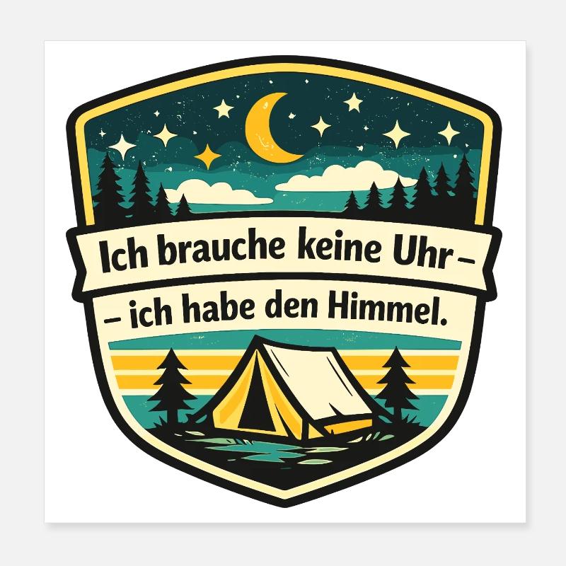 Camper Poster 20x20 cm