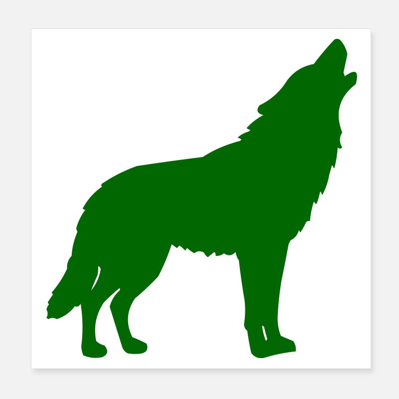 wolf_cry Poster 20 x 20 cm