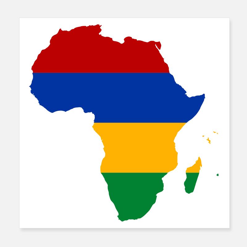 Mauritius_Flagge_Afrika Poster 20x20 cm