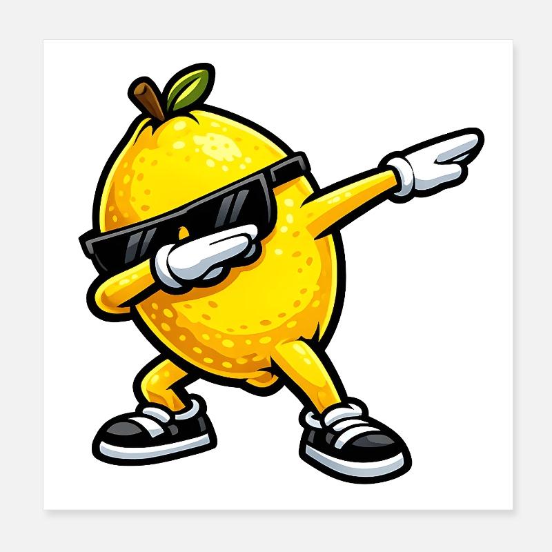 Tamponnement du citron Poster 20 x 20 cm