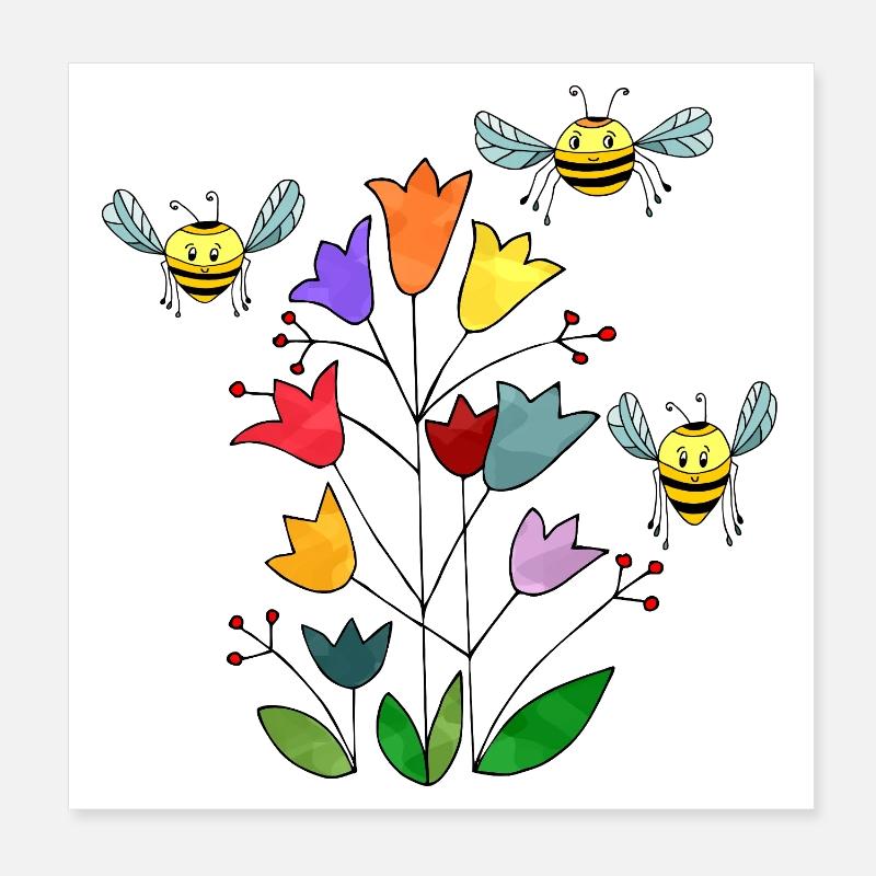 Insectes Poster 20 x 20 cm