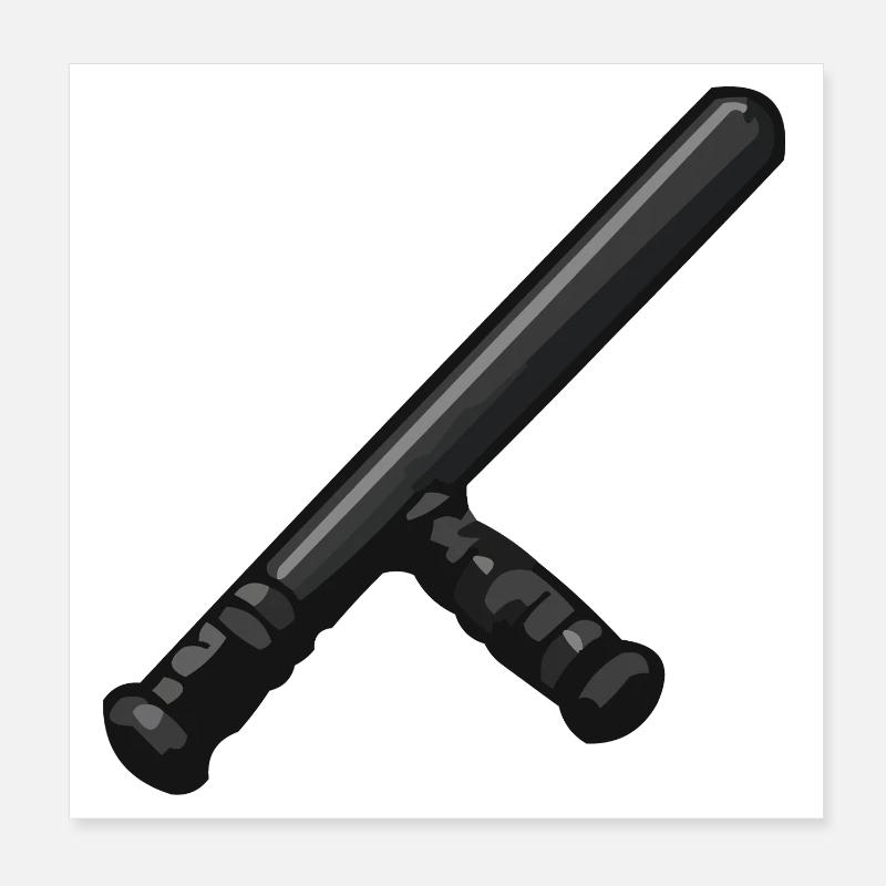Dark Baton Graphic Poster 20 x 20 cm
