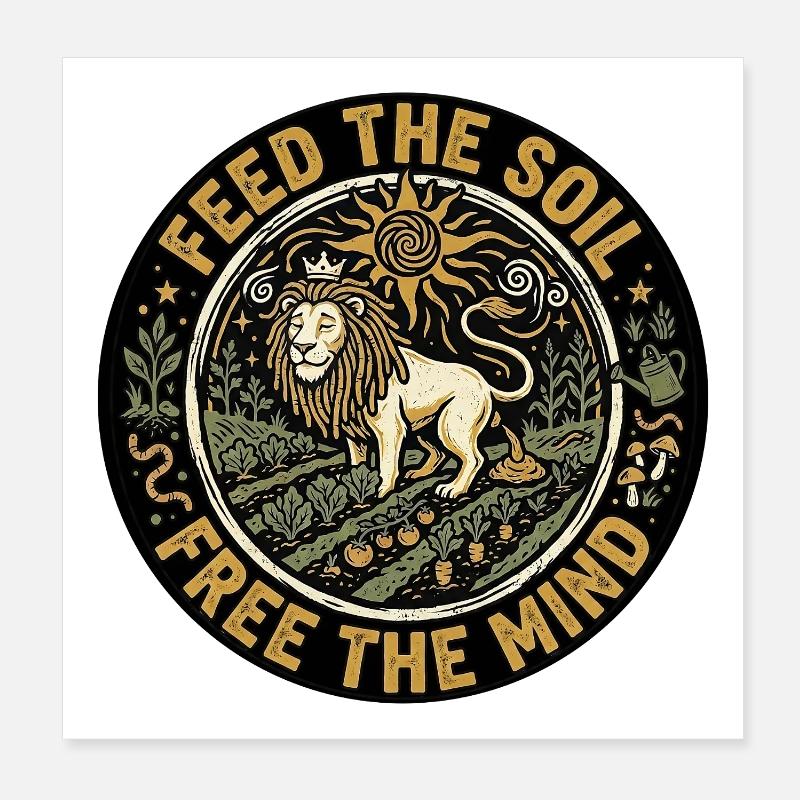 Feed The Reggae Soil Poster 8" x 8" (20x20 cm)