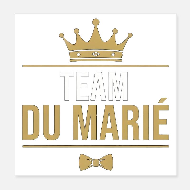 Team du marié Poster 20 x 20 cm