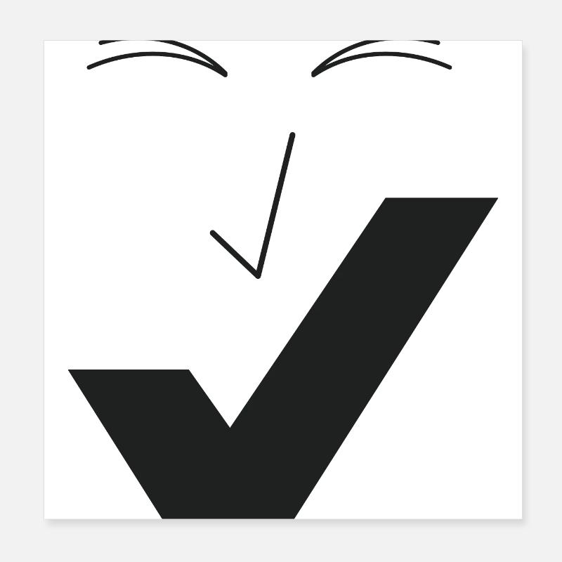 Feines Lächeln - Feines Gesicht C01. Poster 20x20 cm