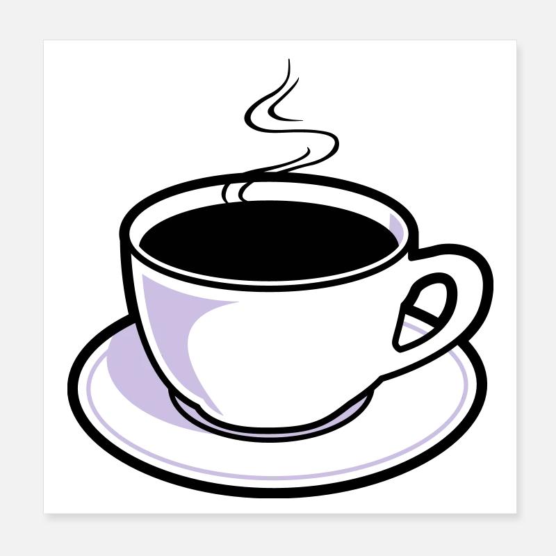 Kaffee, Tasse, Koffein Poster 20x20 cm