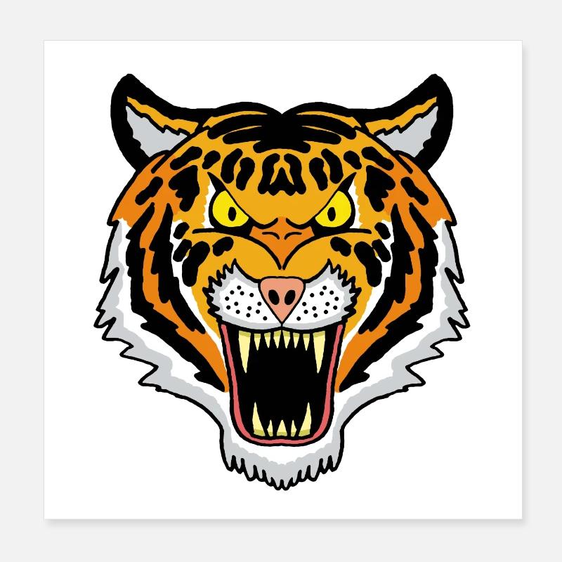 Bengal tiger Poster 20x20 cm