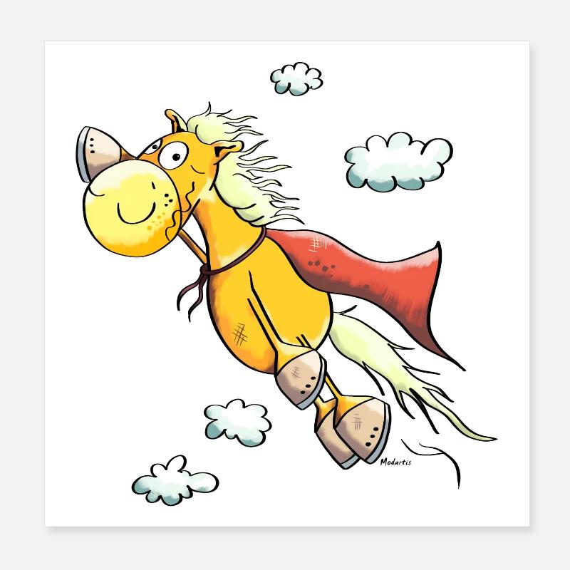 Super Cheval Poster 20 x 20 cm