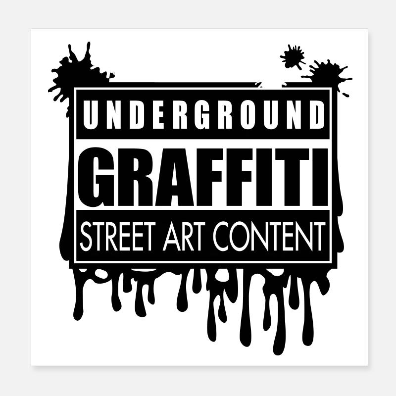 Underground graffitis flex Poster 20 x 20 cm