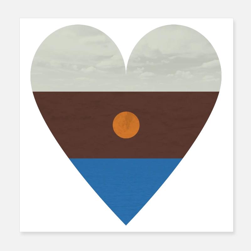 4 éléments Poster 20 x 20 cm