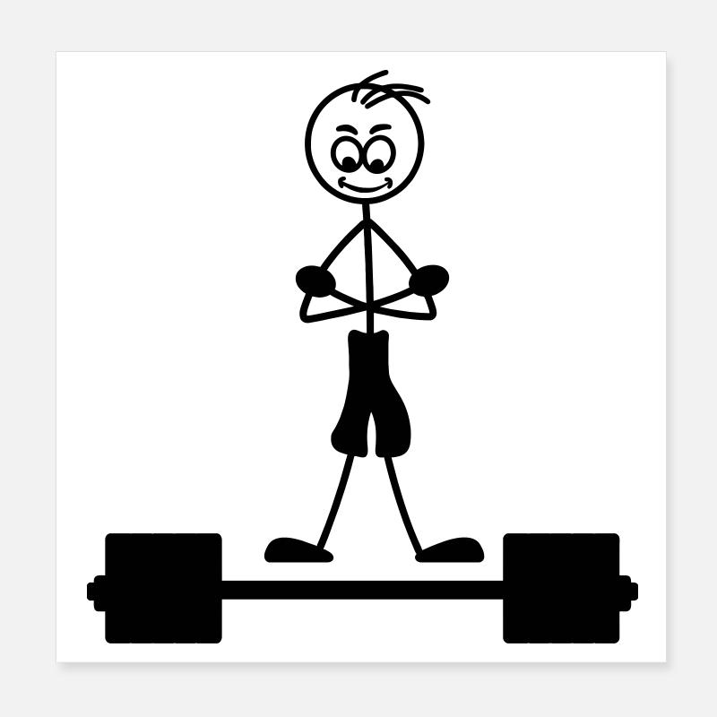 Krafttraining mit Händen übereinander Logo Poster 20x20 cm