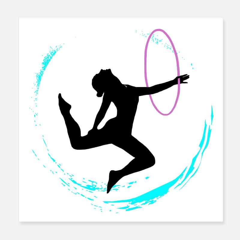 Rhythmic Gymnastics Poster 8" x 8" (20x20 cm)