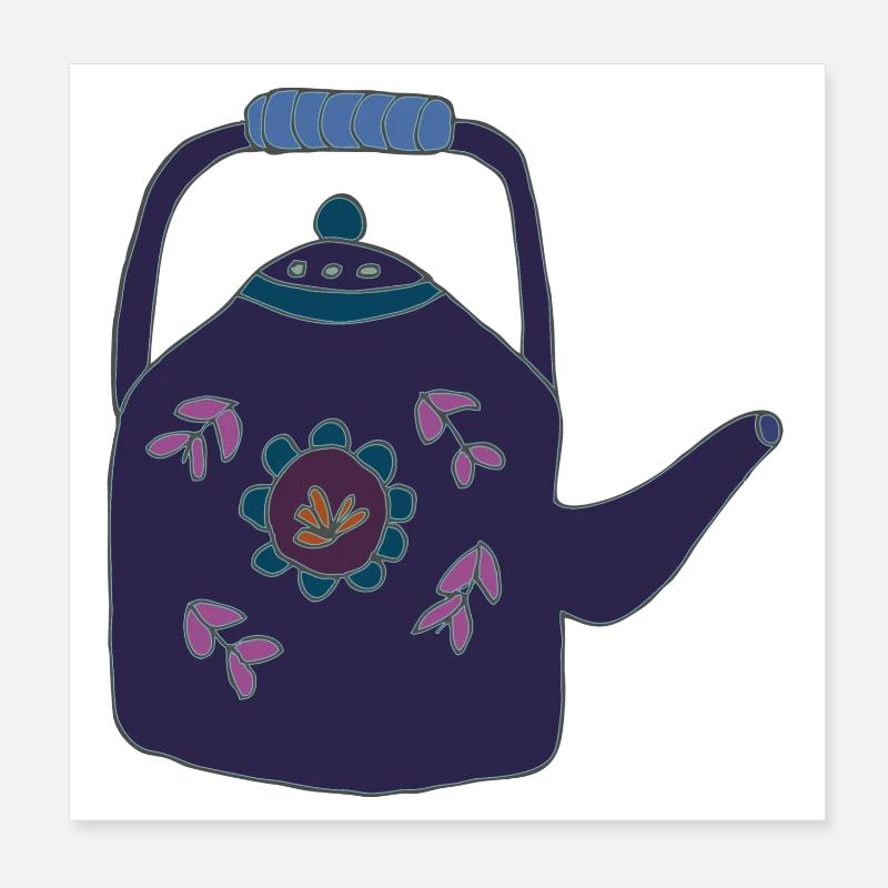 teapot Poster 8" x 8" (20x20 cm)