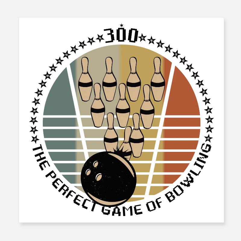 300 Bowling game Poster 8" x 8" (20x20 cm)