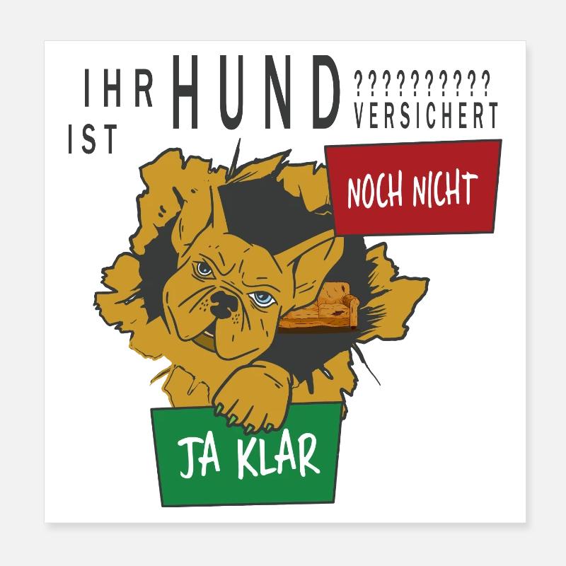 Dog Insurance Poster 8" x 8" (20x20 cm)