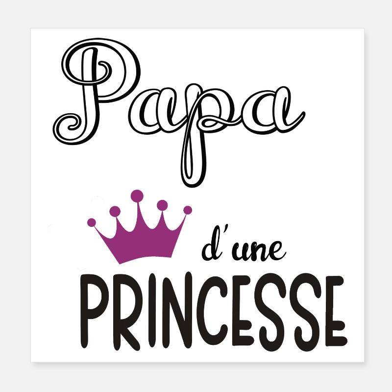 papa dune princesse Poster 20 x 20 cm