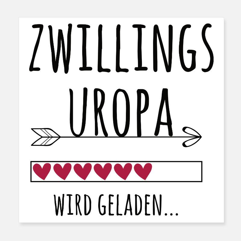werdender Zwillingsuropa Schwangerschaft Zwillinge Poster 20x20 cm