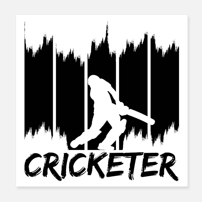 Cricketer Poster 20 x 20 cm