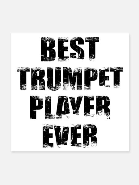 Bester Trompeter - Poster 20x20 cm - Weiß - Vorne