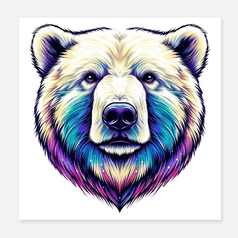 Ours blanc Poster 20 x 20 cm