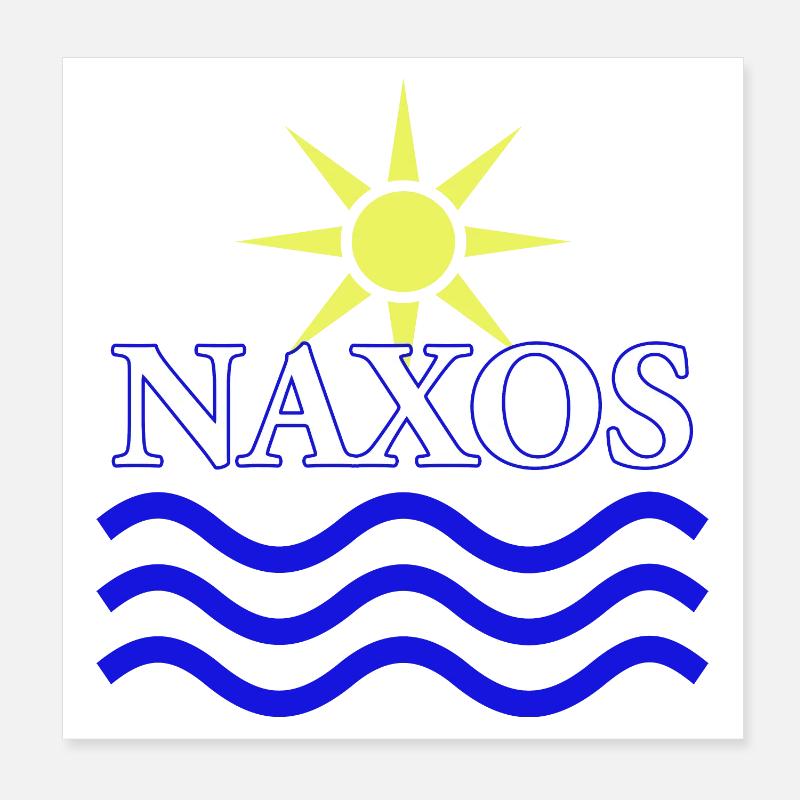 Conception du logo Naxos Sun and Waves Poster 20 x 20 cm