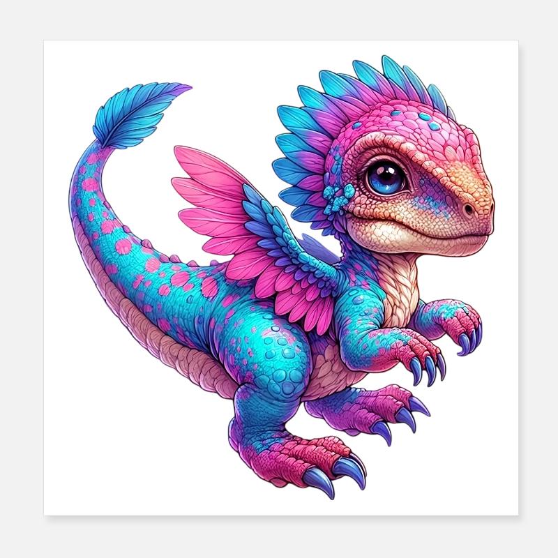 Dinosaure Poster 20 x 20 cm