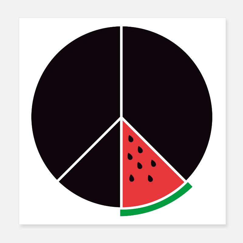 Paix à Gaza - Poster 20 x 20 cm - blanc