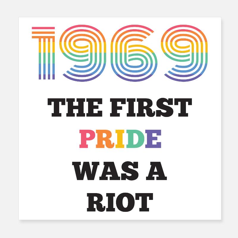 LGBT Pride Month - Die erste Pride war ein Aufruhr Poster 20x20 cm