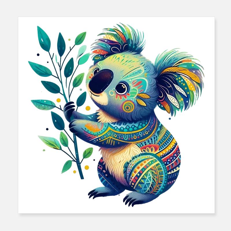 Koala Poster 8" x 8" (20x20 cm)
