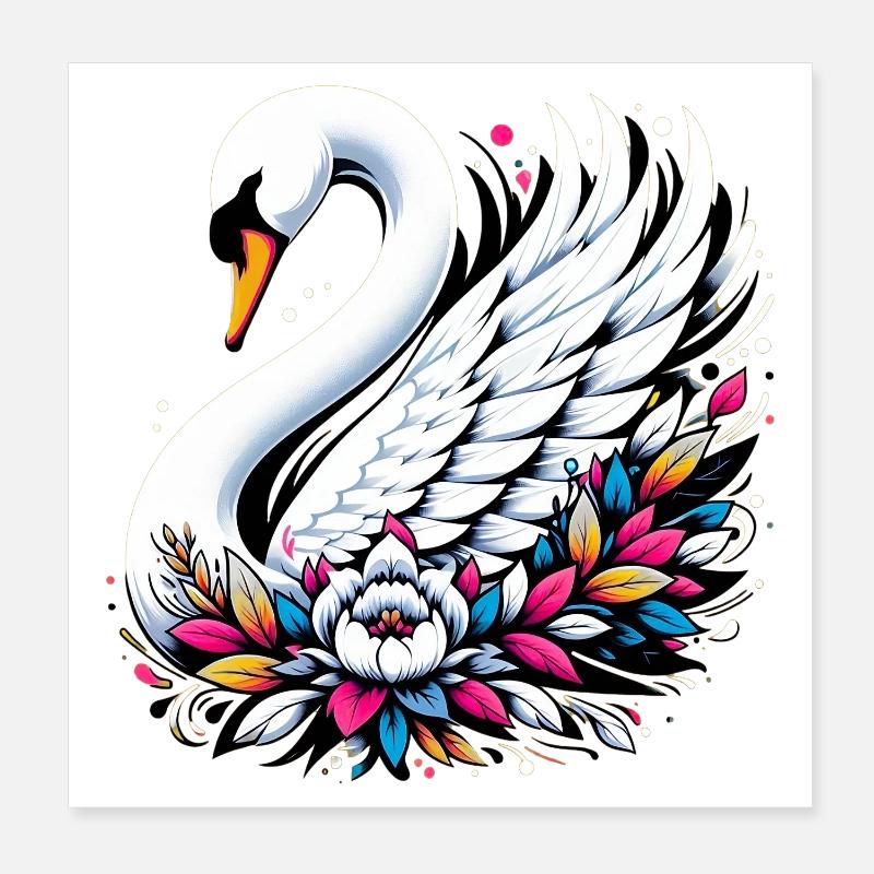 Cygne Poster 20 x 20 cm