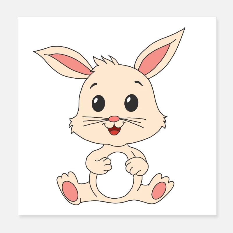 Hase Kaninchen Poster 20x20 cm