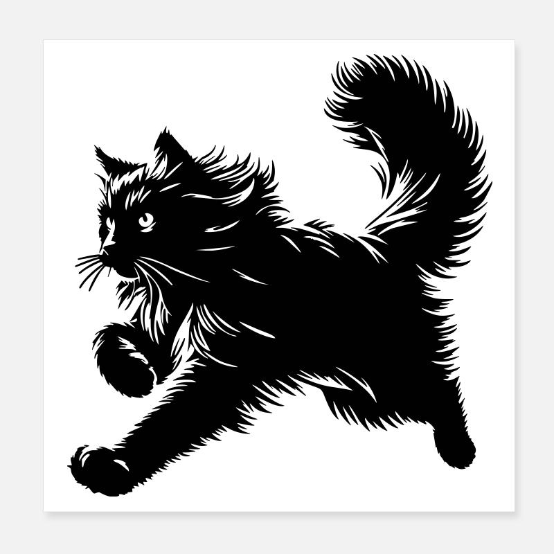 Chat des forêts norvégiennes Poster 20 x 20 cm