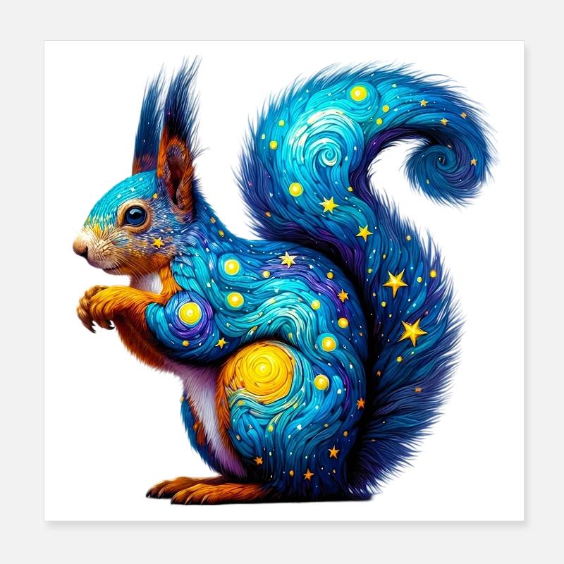 Eichhörnchen Poster 20x20 cm