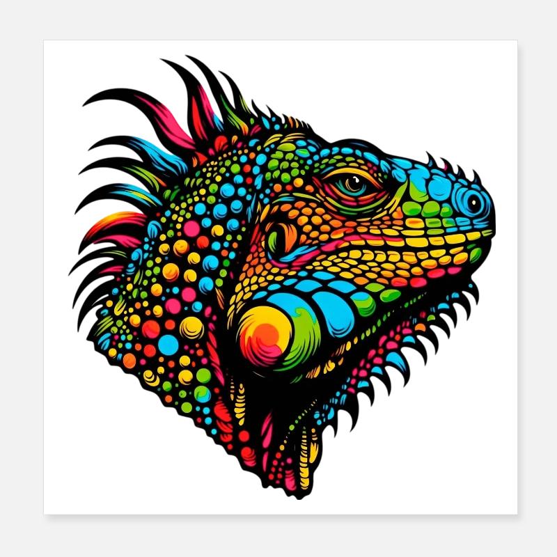 Iguane Poster 20 x 20 cm