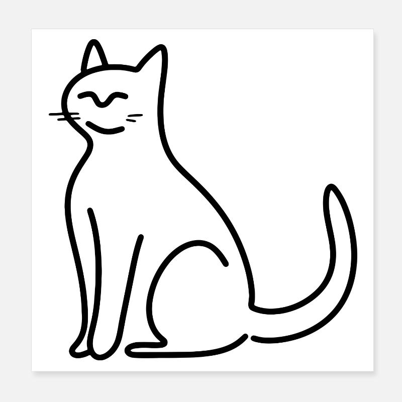 Chat Poster 20 x 20 cm
