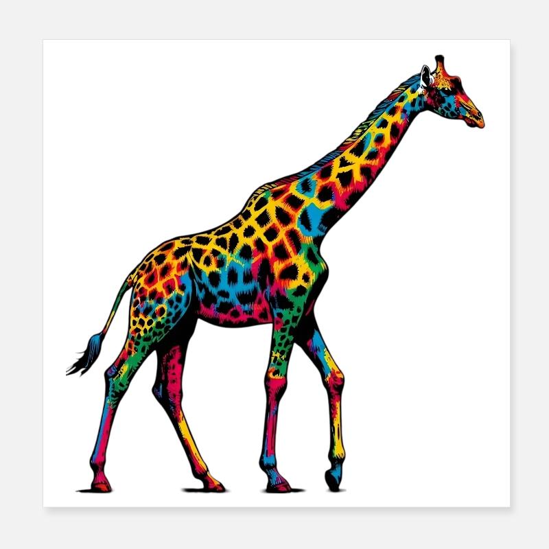 Giraffe Poster 20x20 cm