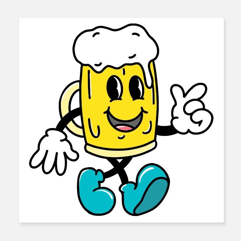Bier Poster 20x20 cm