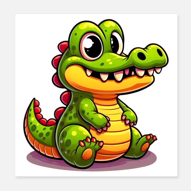 Alligator Crocodile Poster 20 x 20 cm