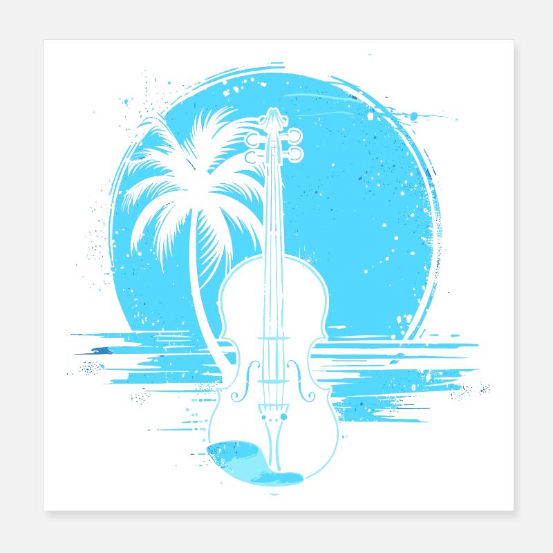 Violin Graphics Poster 8" x 8" (20x20 cm)