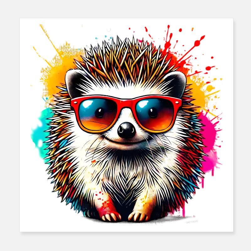 Igel Poster 20x20 cm