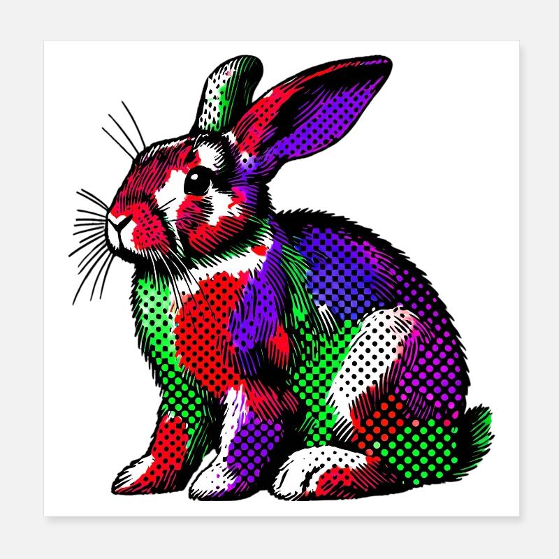 Lapin Poster 20 x 20 cm