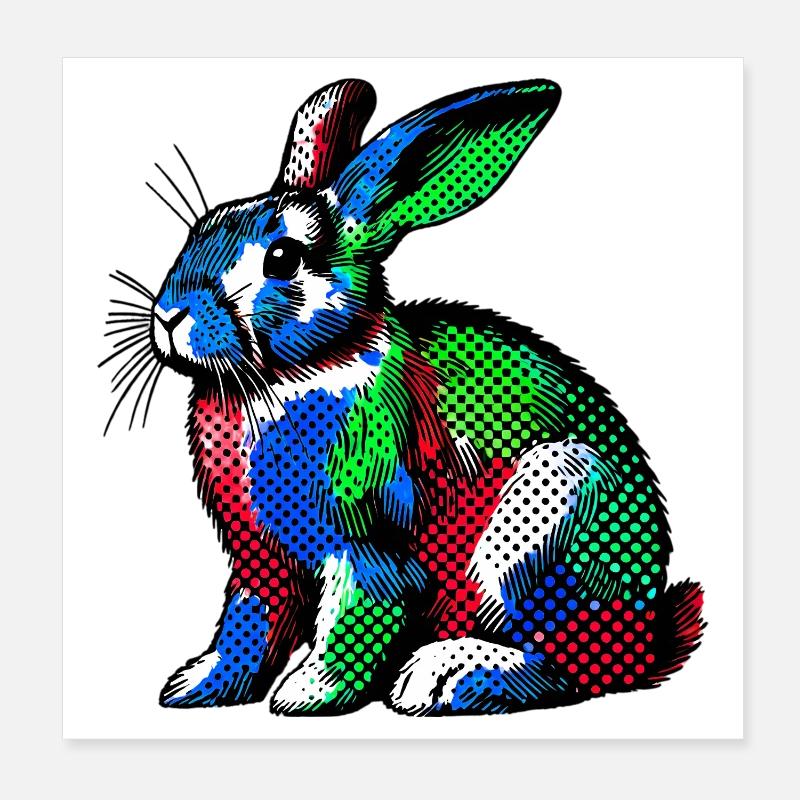 Lapin Poster 20 x 20 cm