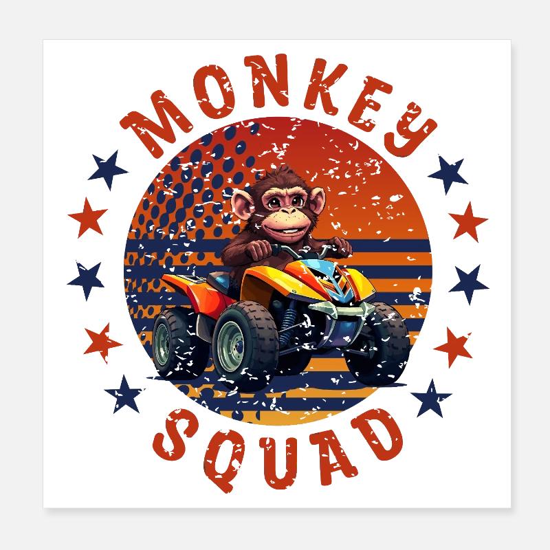 Quad Squad Poster 8" x 8" (20x20 cm)