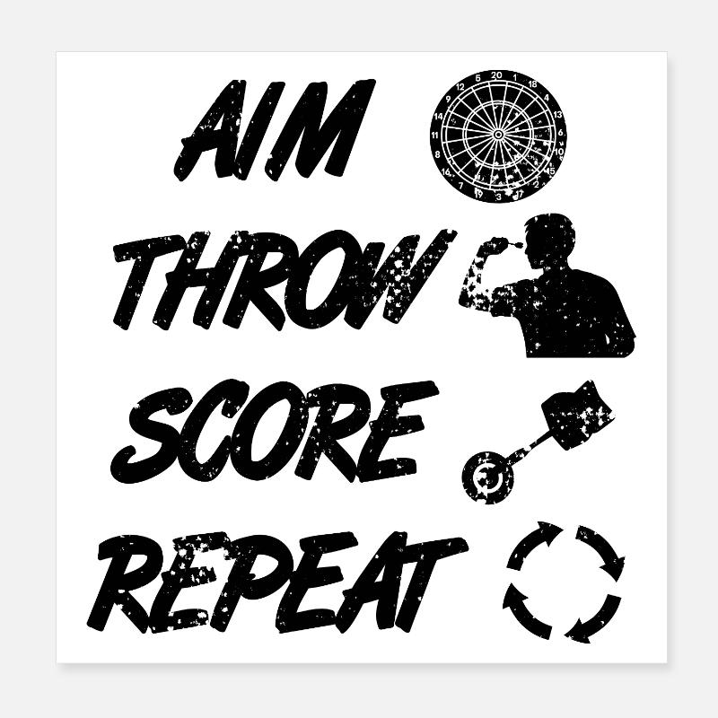 Horaire des fléchettes Poster 20 x 20 cm